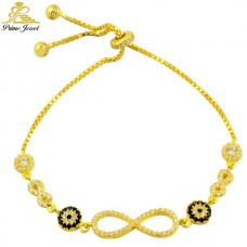 Gümüş Nazar Boncuklu  Bilezik/Bileklik     